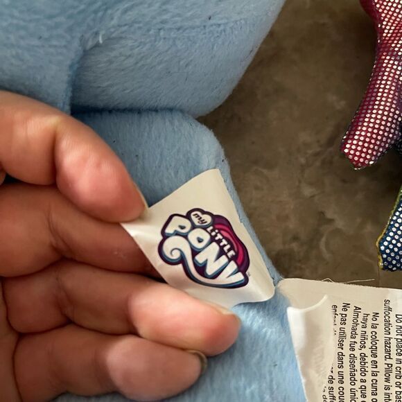 RAINBOW DASH My Little Pony Blue Plush Stuffed Animal Metallic Hasbro 2017 18” - Picture 7 of 8